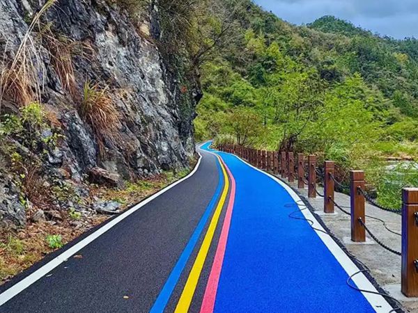 天台彩色沥青道路